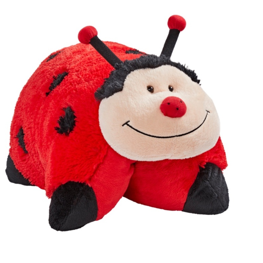 mini Ms. Ladybug Plush Pillow Pet - Red and Black Cuddly Toy